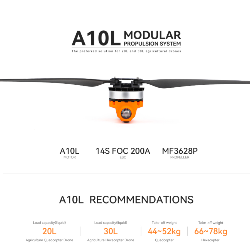 T-MOTOR A10L 12S 14S มอเตอร์ B - Drone Kit Hexacopter บทวิจารณ์และราคา